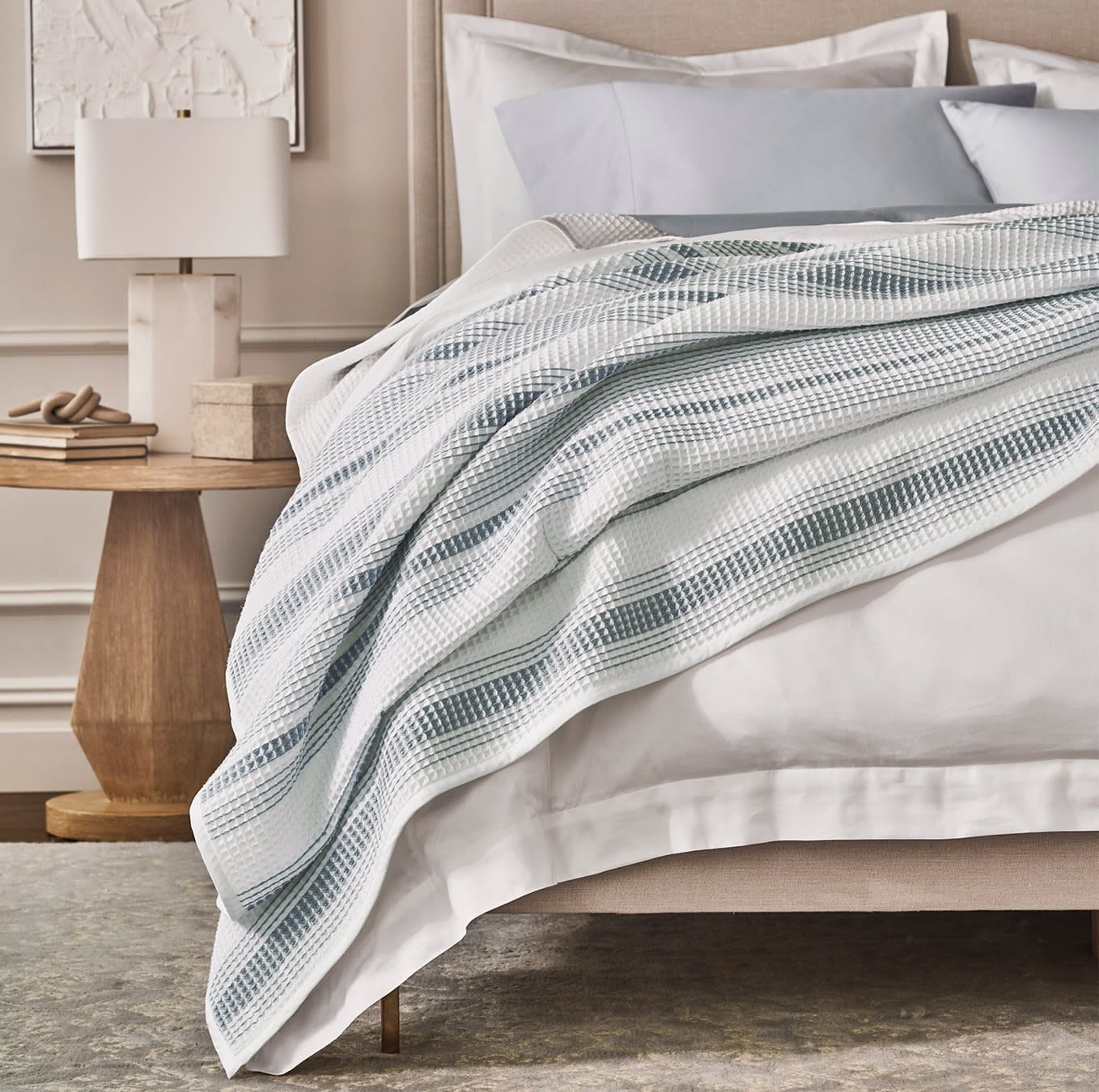 Waffle Stripe Bed Blanket | Boll & Branch® | Boll & Branch