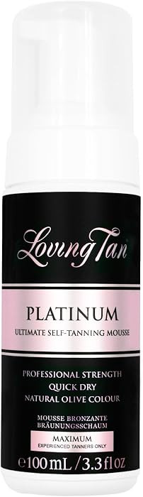 Loving Tan Platinum Self Tanning Mousse, Dark -Streak Free, Natural Looking, Professional Quality... | Amazon (US)
