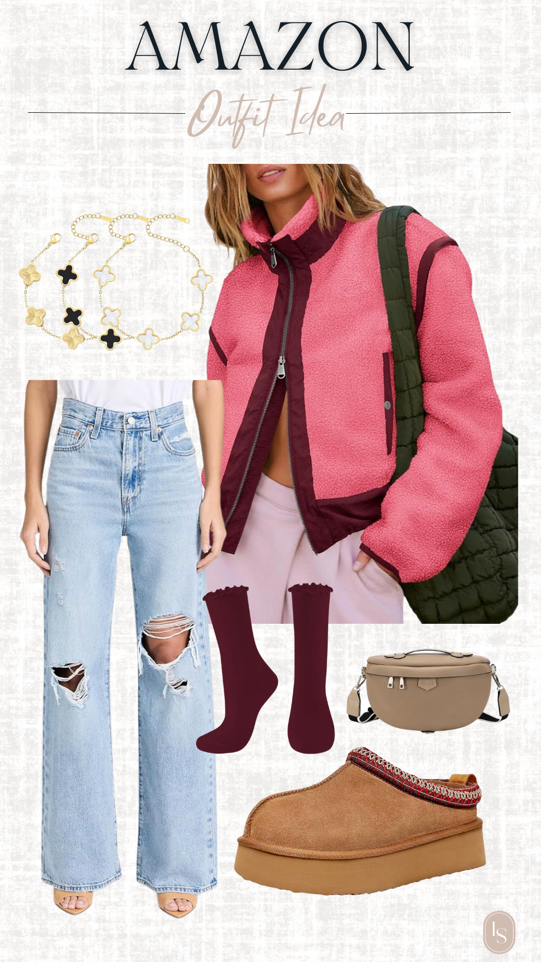 The perfect winter casual outfit! Jeans outfit, fleece outfit, casual wear  

 #LTKSeasonal #LTKFindsUnder50 #LTKStyleTip