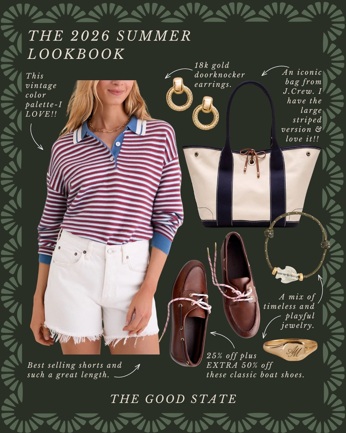 Summertime is almost here which means endless days at the lake. Slow, foggy mornings sipping coffee on the dock. Al Fresco brunch. Whimsical picnics mid-hike. Evenings spent lingering around a table under string lights while the cicadas sing their summertime song. There’s some special about lake days.

This collection is for the ladies planning their annual Memorial Day trip to the lake. Packing all the red, white and blue and their iconic JCrew rollnecks for cozy mornings and classic Old Navy Tees for boat days. This is for the ladies who love classic styles…or really anything remotely close to what the Kennedy’s would wear. Stripes, neck scarves, sunhats and boat totes. For the girlies who look like they came straight out of a 90s J.Cree catalog. This collection is for the ones who love casual outfits that are also elevated. Styles that stand the test of time. For the lovers of heritage pieces. This is for the ones who love natural earth tones, but also aren’t afraid of some fun pops of colors. For the gingham girlies and the ones who have a collection of American flag knit sweaters. The ones bringing back a nostalgic Americana summer. This is for you🛶🧺🌲

#LTKootd #LTKSaleAlert #LTKActive