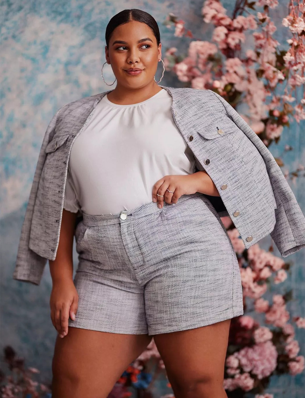 ELOQUII Elements Boucle Jacket | Eloquii