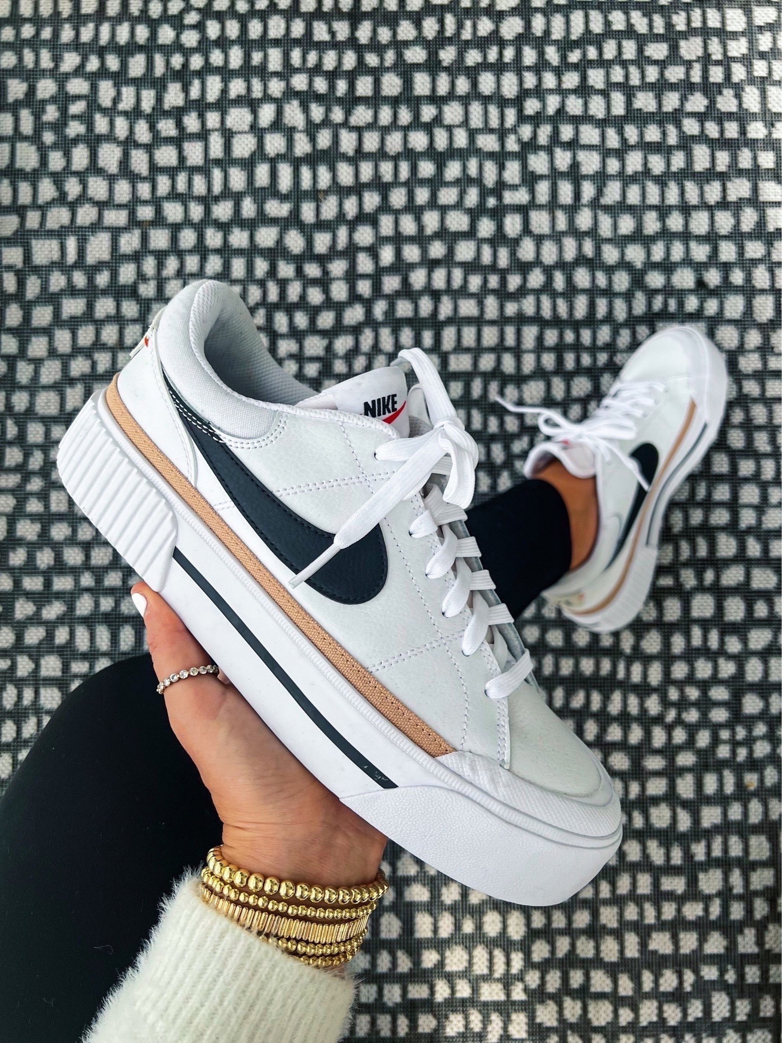 Nike court legacy lift sneakers run true to size and come in 5 colors #thehouseofsequins #thos #shoes #sneakers 