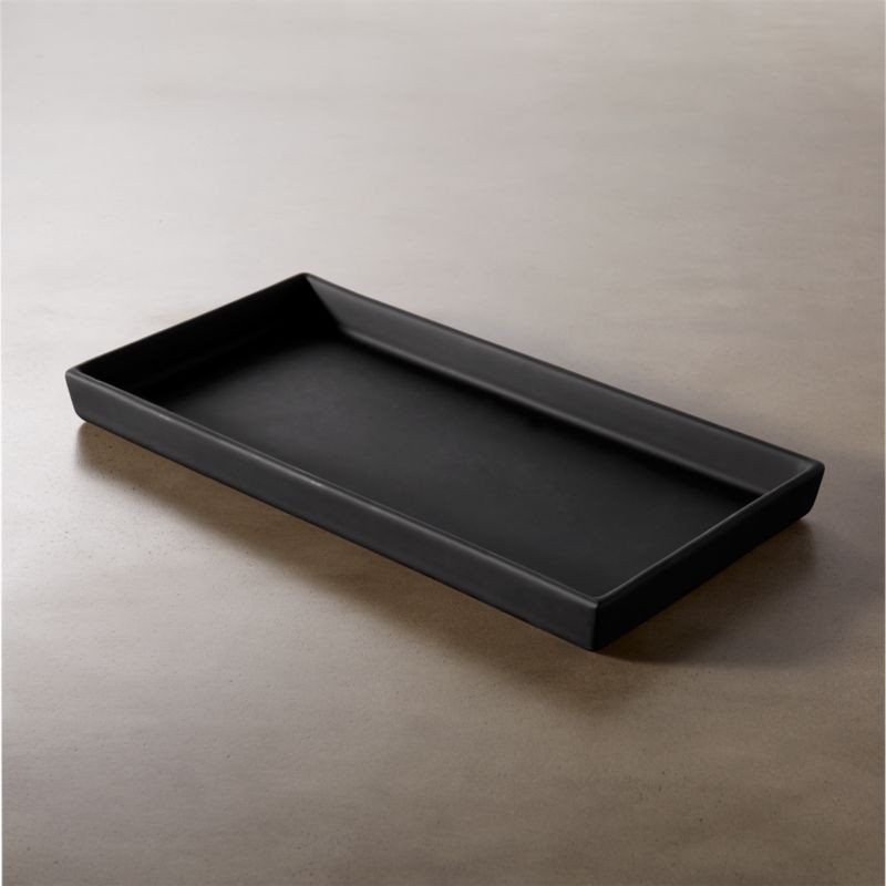 Rubber Coated Black Tank Tray + Reviews | CB2 | CB2