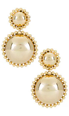 LELET NY Lucia Dome Drop Earrings in Gold from Revolve.com | Revolve Clothing (Global)