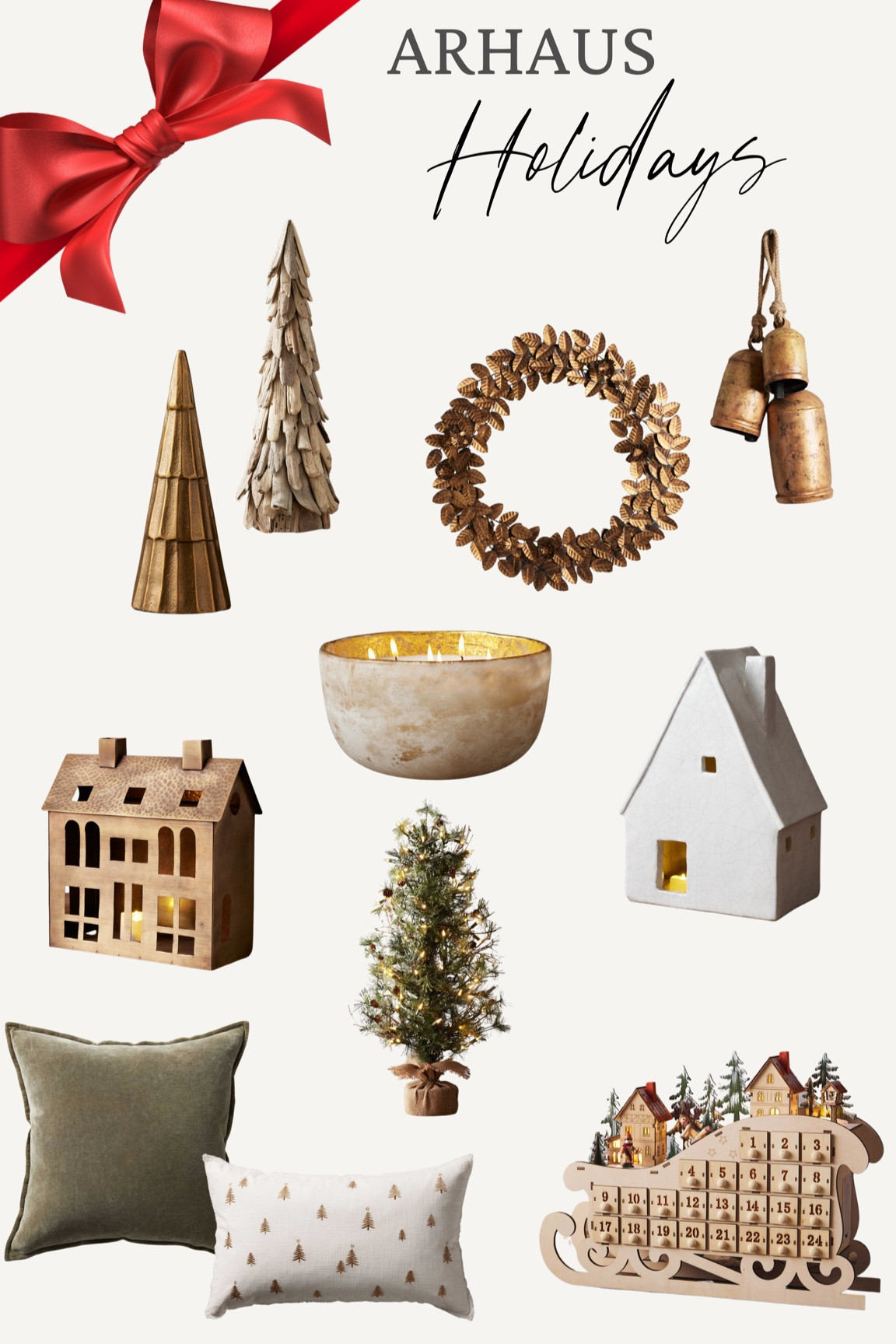 Arhaus holiday decor for every budget! 

Arhaus holiday / Arhaus Christmas Decor / Holiday Decor / Christmas Decor / Holiday Accents / Holiday Pillows / Holiday Greenery / Holiday Decorations/ Christmas Decor / Christmas Accents / Seasonal Decor / Winter Home / Neutral Seasonal Decor / Holiday Throw Pillows / Holiday Candles / Christmas Bells / Christmas Wreath / Christmas Greenery