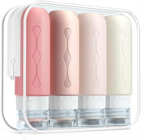 Gemice Travel Bottles for Toiletries, Tsa Approved Travel 3oz Size Containers with Clear Bag, BPA... | Amazon (US)