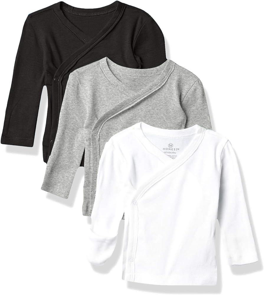 HonestBaby Boys and Girls 3-Pack Organic Cotton Long Sleeve Side-Snap Kimono Tops | Amazon (US)