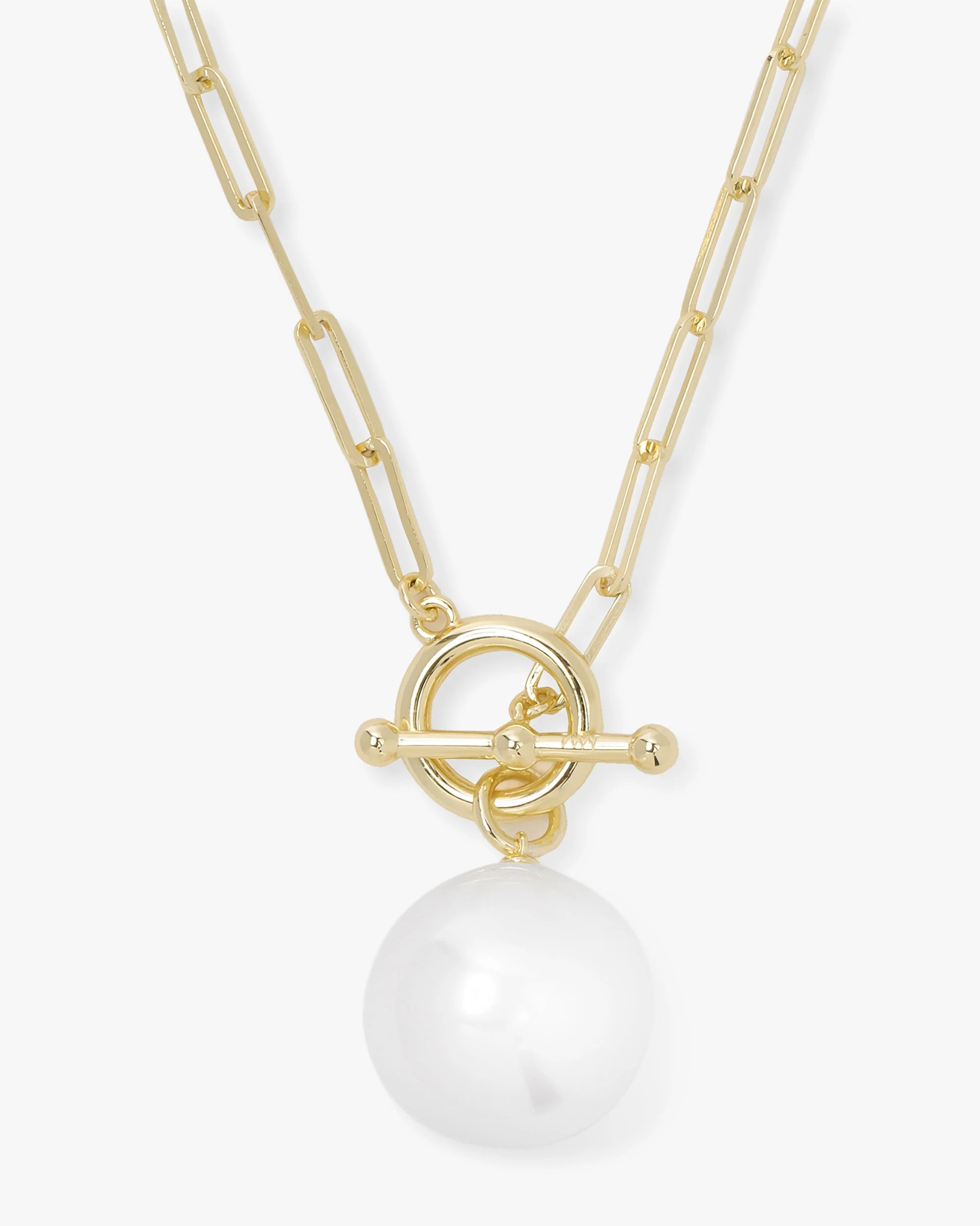 Life's A Ball Pearl Pendant Necklace: Elegant Gold | Melinda Maria Jewelry