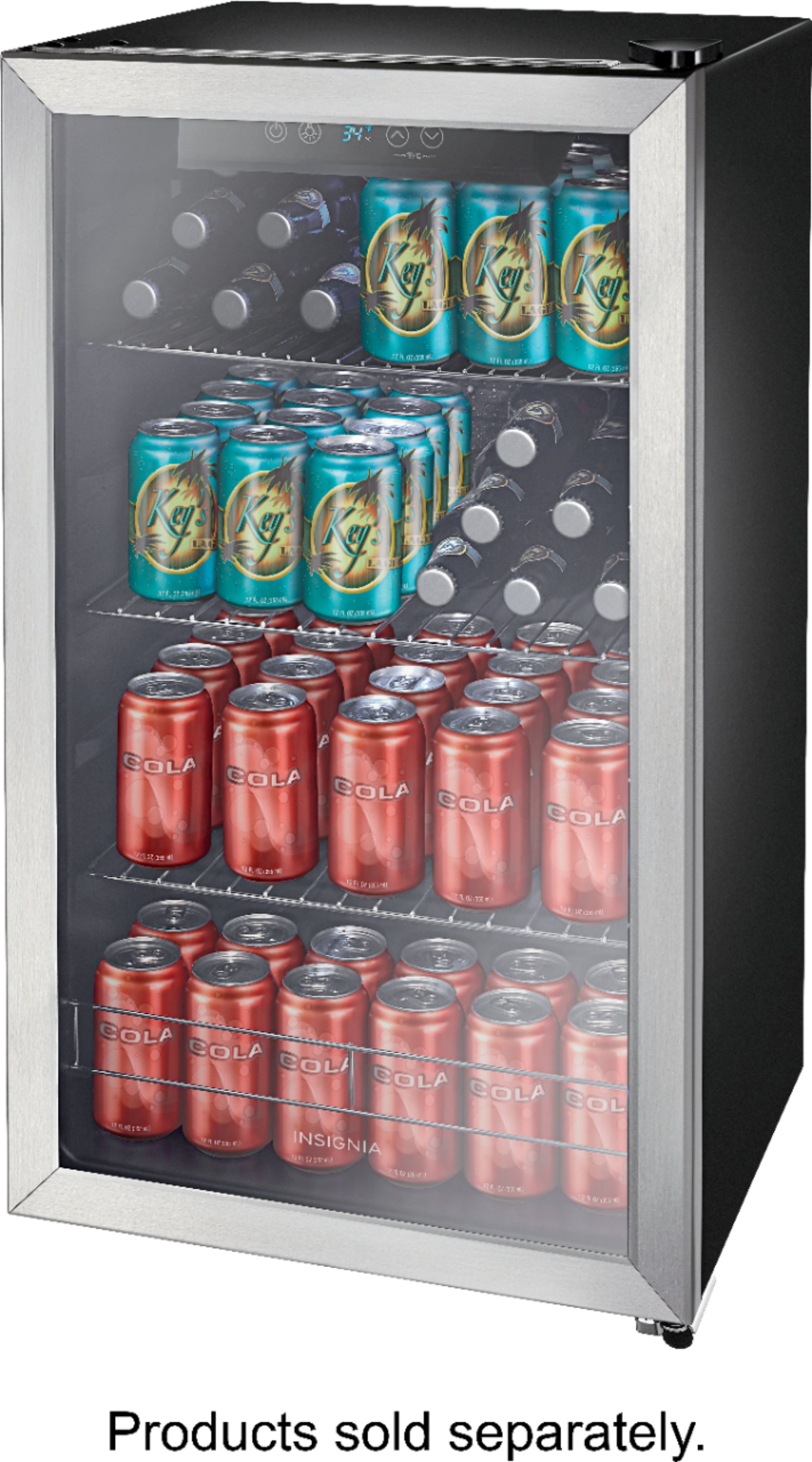 Insignia™ 115-Can Beverage Cooler Stainless steel NS-BC115SS9 - Best Buy | Best Buy U.S.