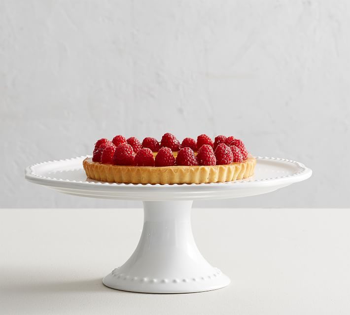 Emma Beaded Stoneware Cake Stand | Pottery Barn (US)