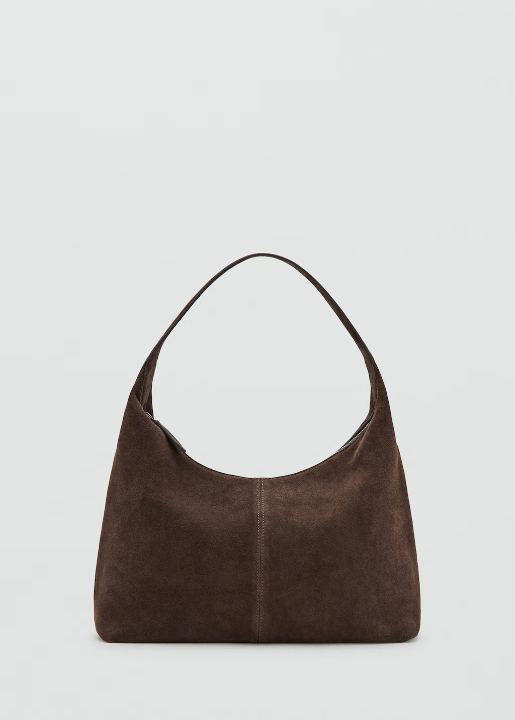 Sac porté épaule en daim surpiqûre - Femme | MANGO France métropolitaine | Mango EU