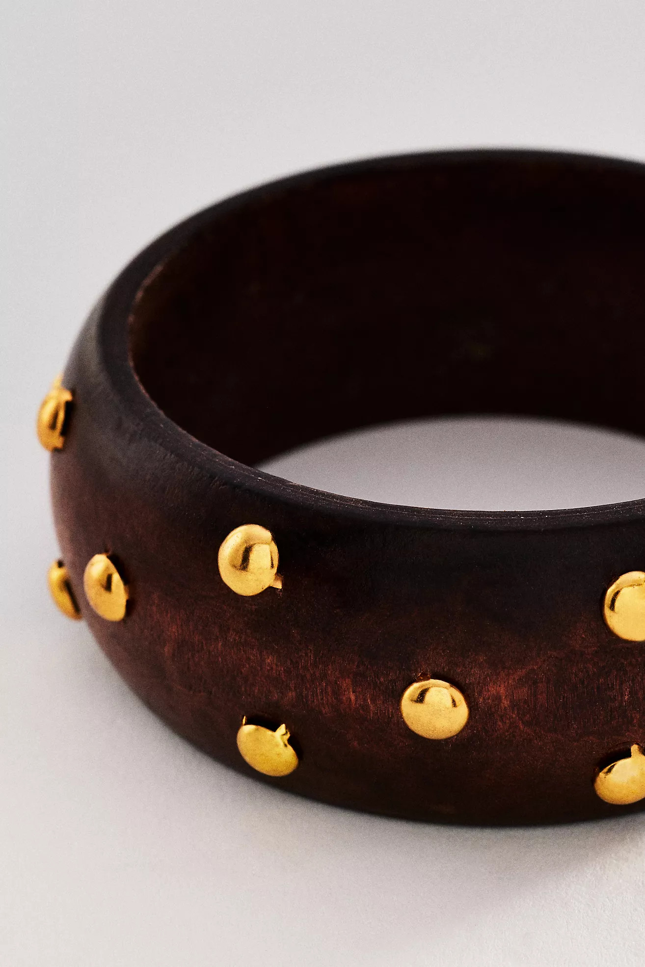 Studded Wood Bangle Bracelet | Anthropologie (US)