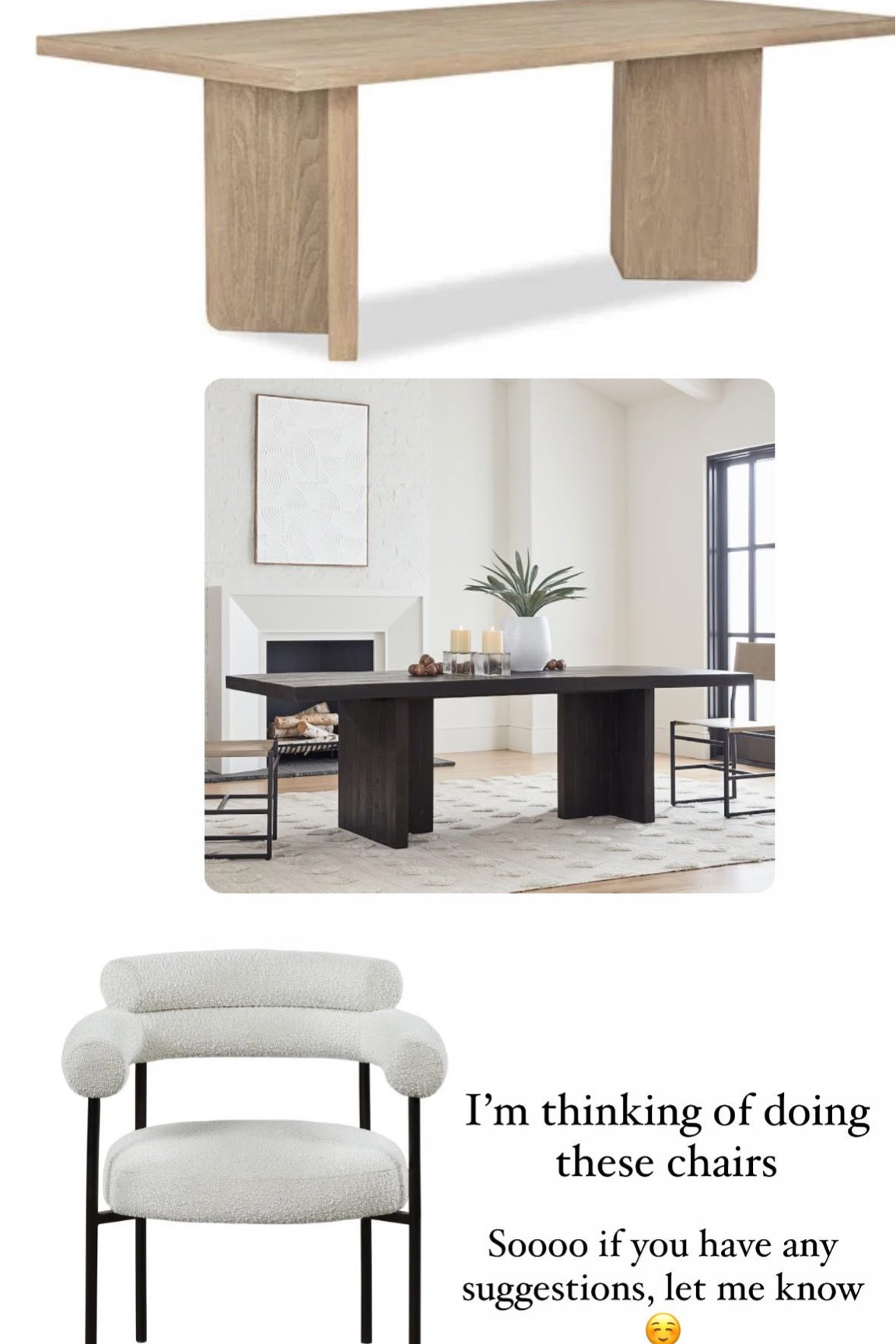 Dining room chairs and wood table 

#LTKFind #LTKhome