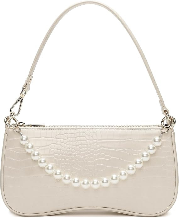 Keyli Shoulder Bag for Women Crocodile Pattern Leather Handbags Trendy Casual Zip Closure Clutch ... | Amazon (US)