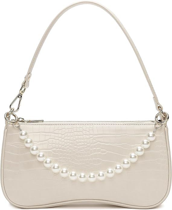 Keyli Shoulder Bag for Women Crocodile Pattern Leather Handbags Trendy Casual Zip Closure Clutch ... | Amazon (US)
