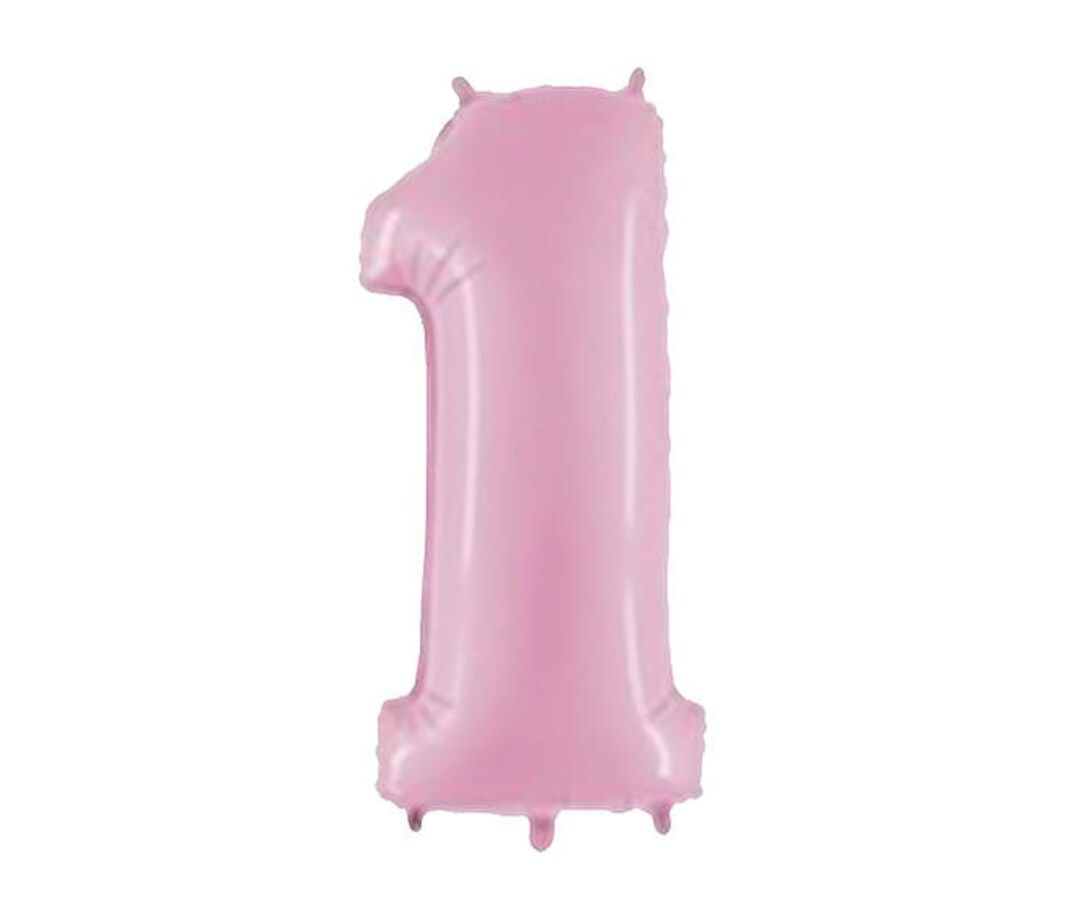 40" Jumbo Pink Number 1 Balloon, Baby Girl Birthday, Girl First Birthday, Pink Cake Smash, Pink O... | Etsy (US)