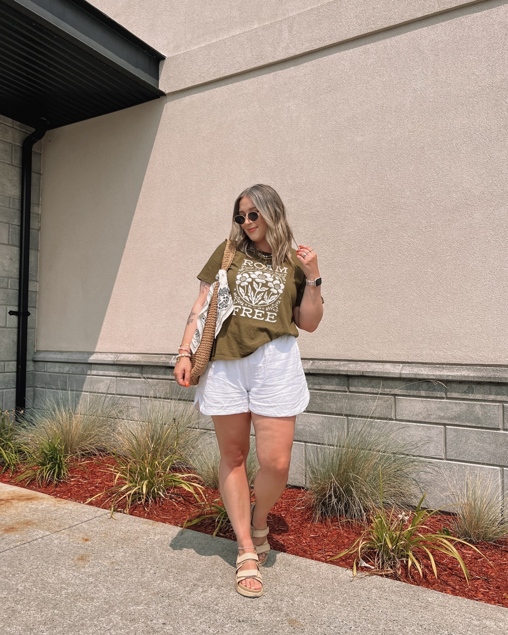 Comfy summer outfit! Wearing my usual size L in the shorts. Sized up to XL in the graphic tee for an oversized fit. Sandals are super comfy but run a little big, I’m usually a 9.5-10 and wear a 9


#LTKsale #LTKsummer #LTKmidsize
