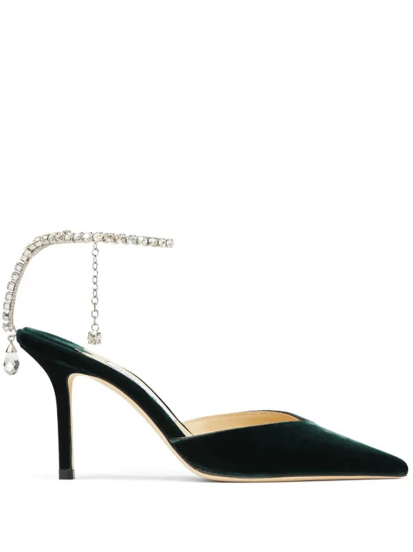 Saeda 85mm crystal-embellished pumps | Farfetch Global