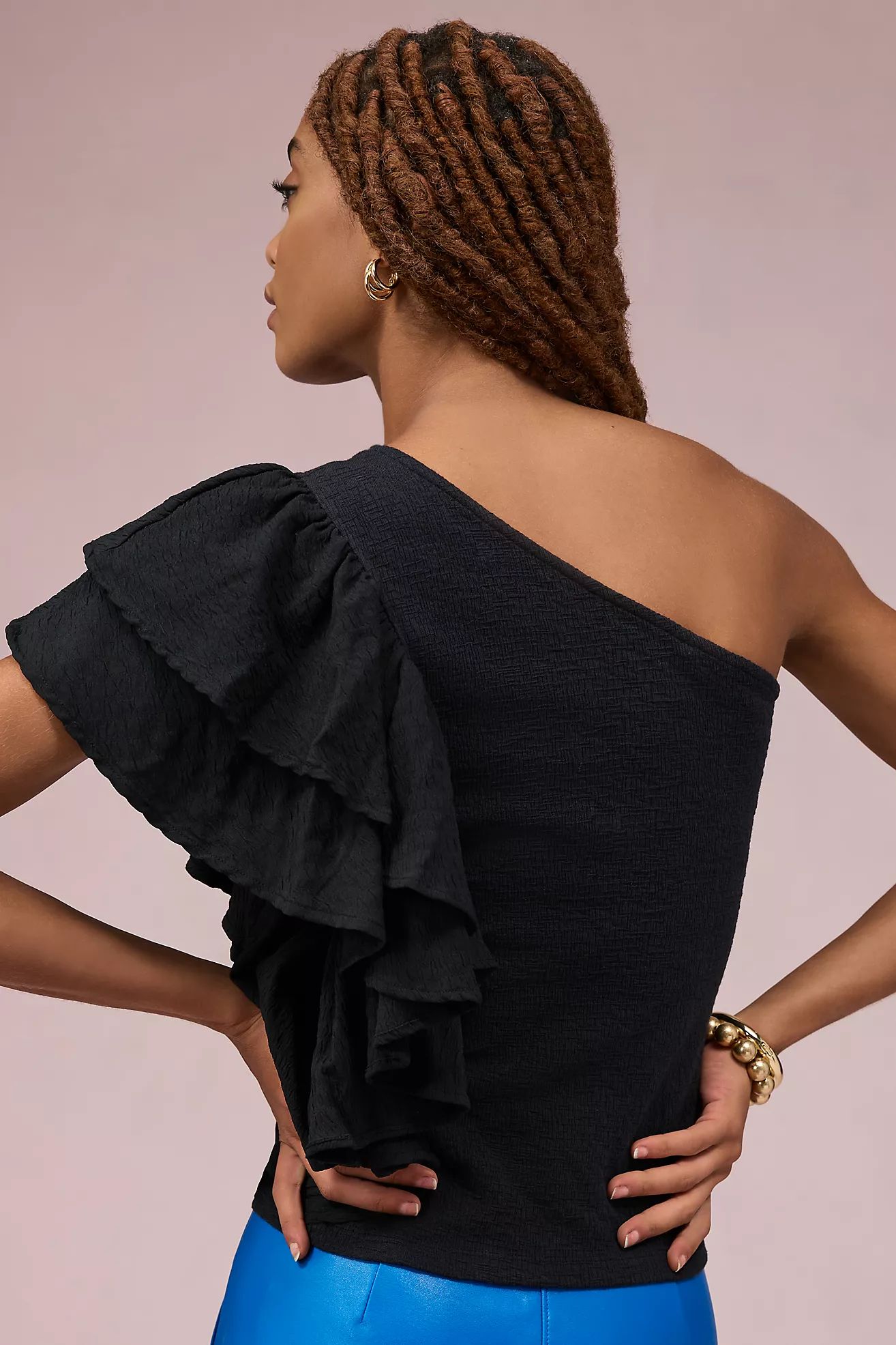 By Anthropologie Ruffled One-Shoulder Top | Anthropologie (US)