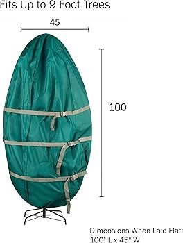 Tiny Tim Totes 83-DT5583 Premium Upright Christmas Tree Canvas Storage Cover Bag | 9 FT | Green, ... | Amazon (US)