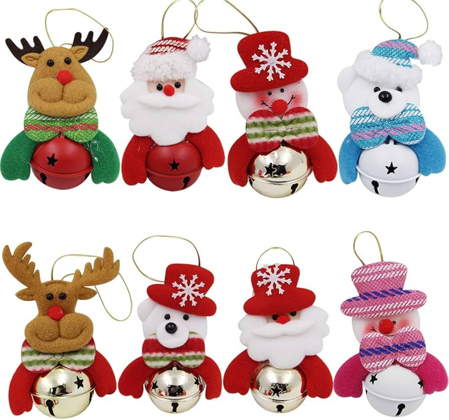 Happy Trees Christmas Tree Plush Ornaments Set for Xmas Home Party Decor, Christmas Hanging Snowm... | Amazon (US)