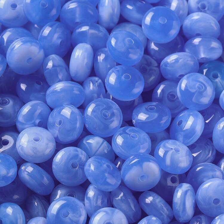 50Pcs Glass Beads Flat Beads Spacer Beads DIY Bracelet Necklace For Jewelry Making Supplies | SHEIN