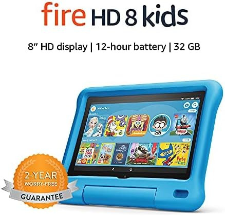 Fire HD 8 Kids tablet, 8" HD display, ages 3-7, 32 GB, named "Best Tablet for Little Kids" by Goo... | Amazon (US)