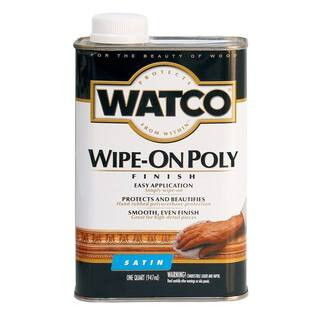 Watco 1 qt. Satin Polyurethane Wipe-On 68141 - The Home Depot | The Home Depot