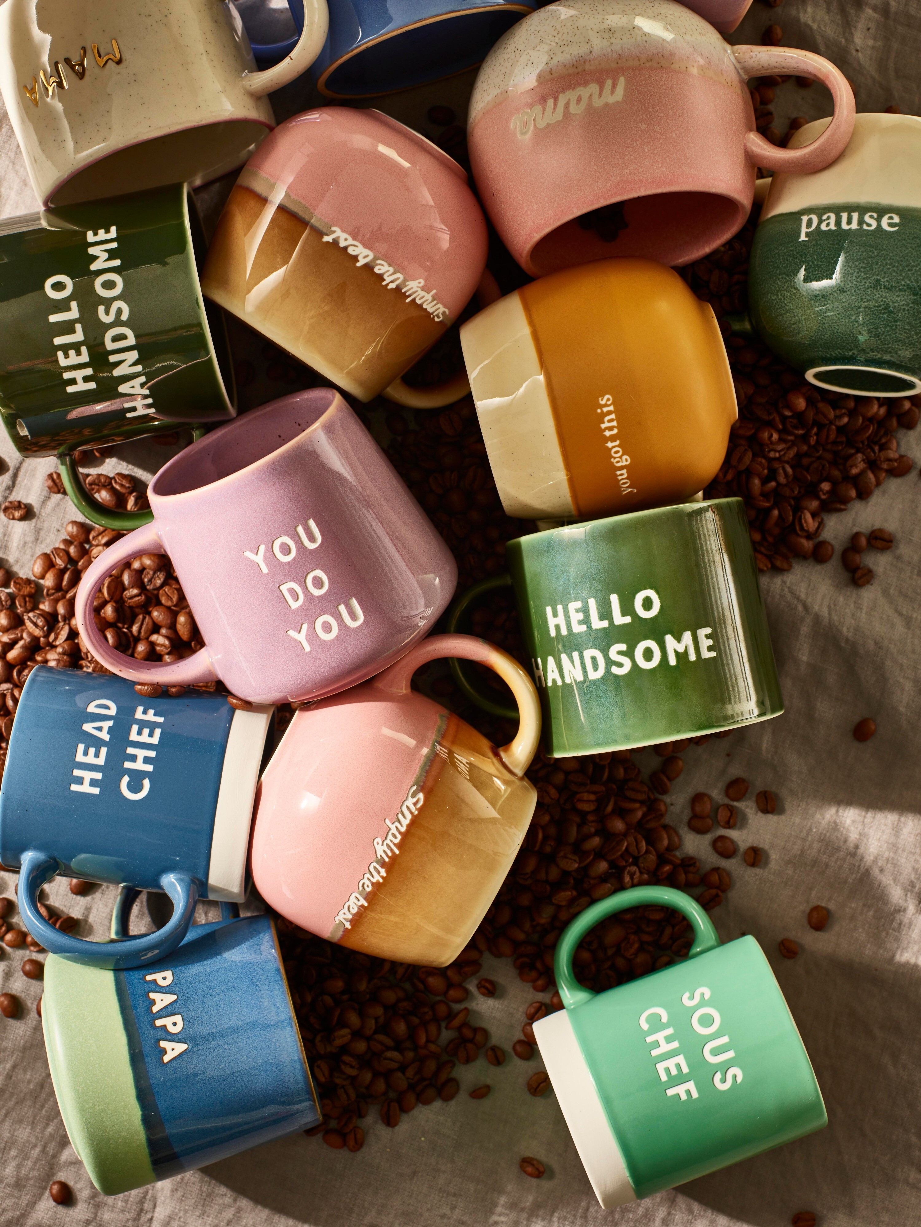 Hello Handsome Green Ceramic Mug | Oliver Bonas US | Oliver Bonas (Global)