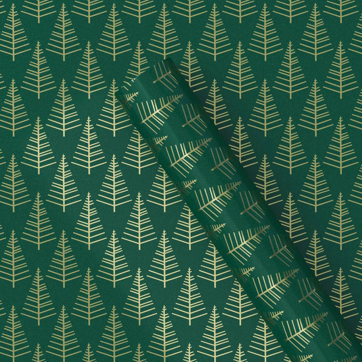 25 sq ft Trees Christmas Gift Wrap Green - Wondershop™ | Target