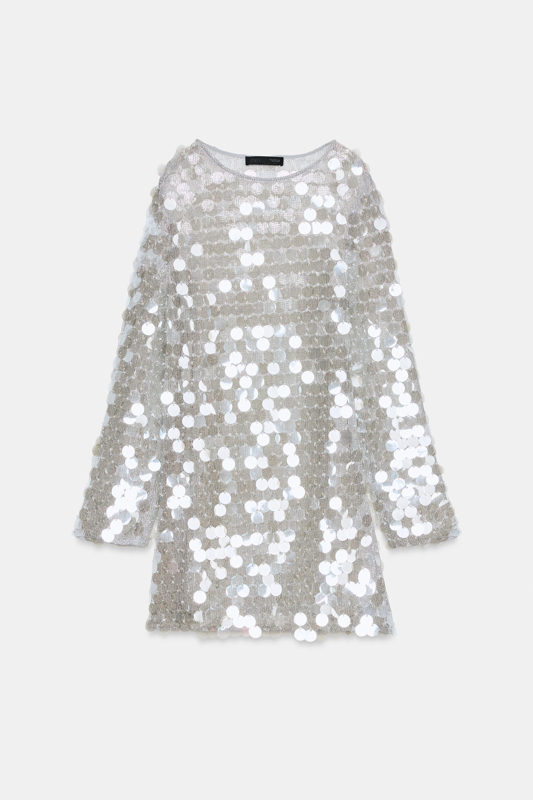 KORTE JURK MET LOVERTJES EN PARELS | Zara US