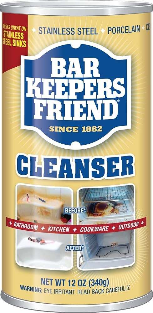 Bar Keepers Friend Powdered Cleanser 12-Ounces (1-Pack) (Packaging May Vary) | Amazon (US)