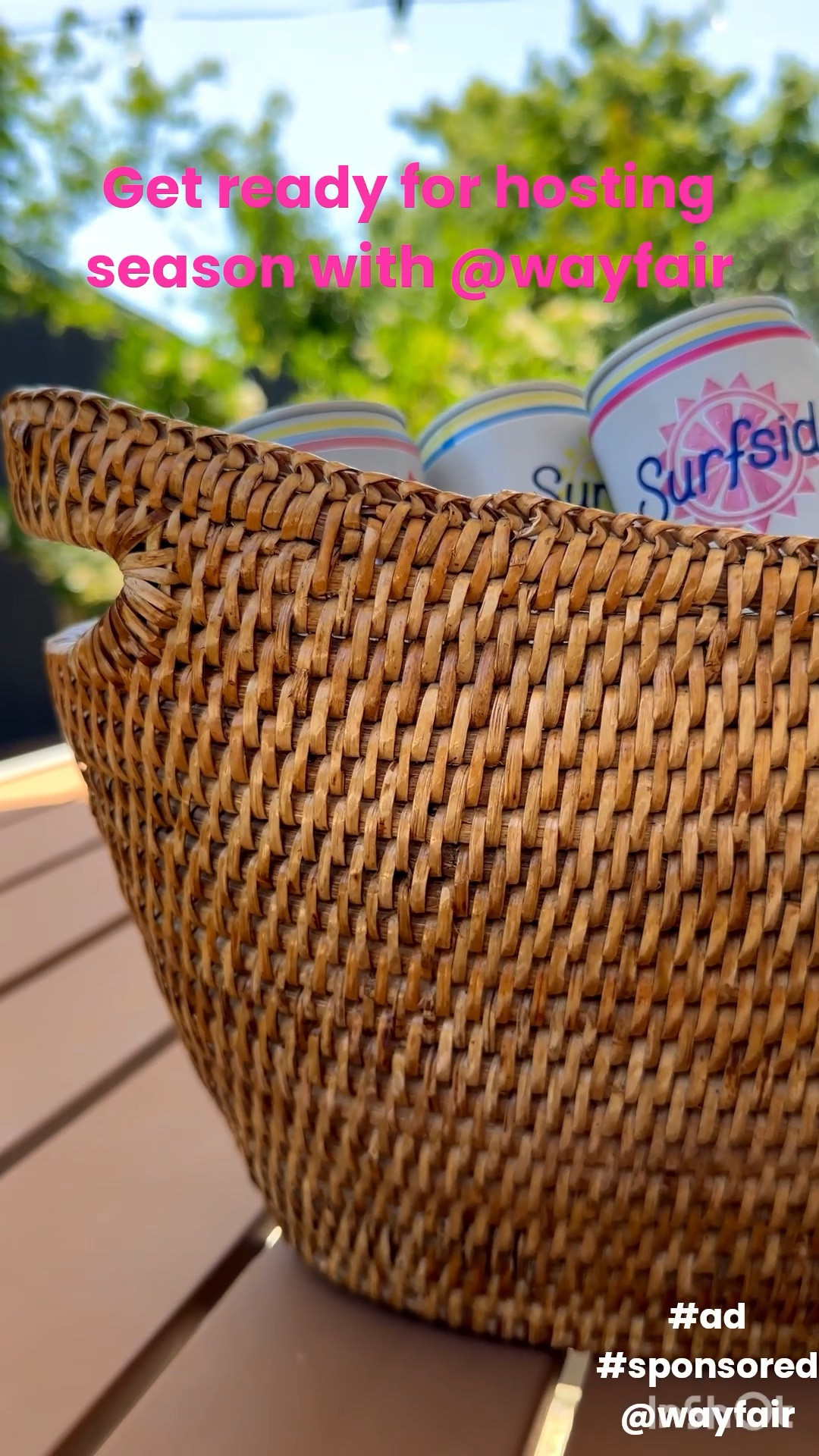 Get ready for hosting season with @Wayfair This rattan drink bucket is perfect for all your summer gatherings. 
Outdoor entertaining.

#sponsored

#LTKSeasonal #LTKHome #LTKdayinmylife