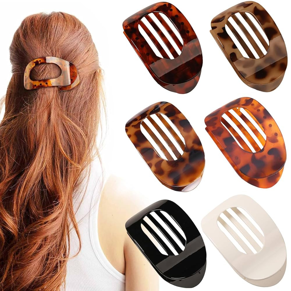 6pcs Flat Hair Clips for Women Girls,Strong Hold French Hair Clips Flat Claw for Thick & Thin Hai... | Amazon (UK)