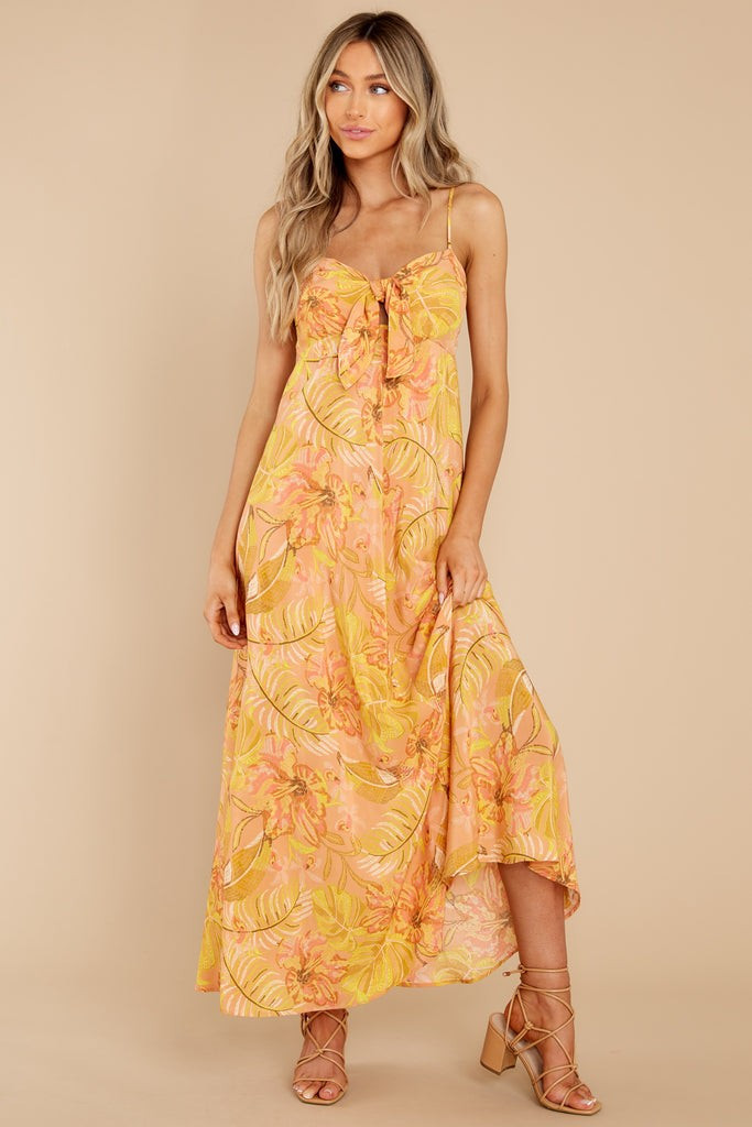 Tropical Secret Yellow Multi Print Dress - Tropical Vacation Dress | Red Dress 