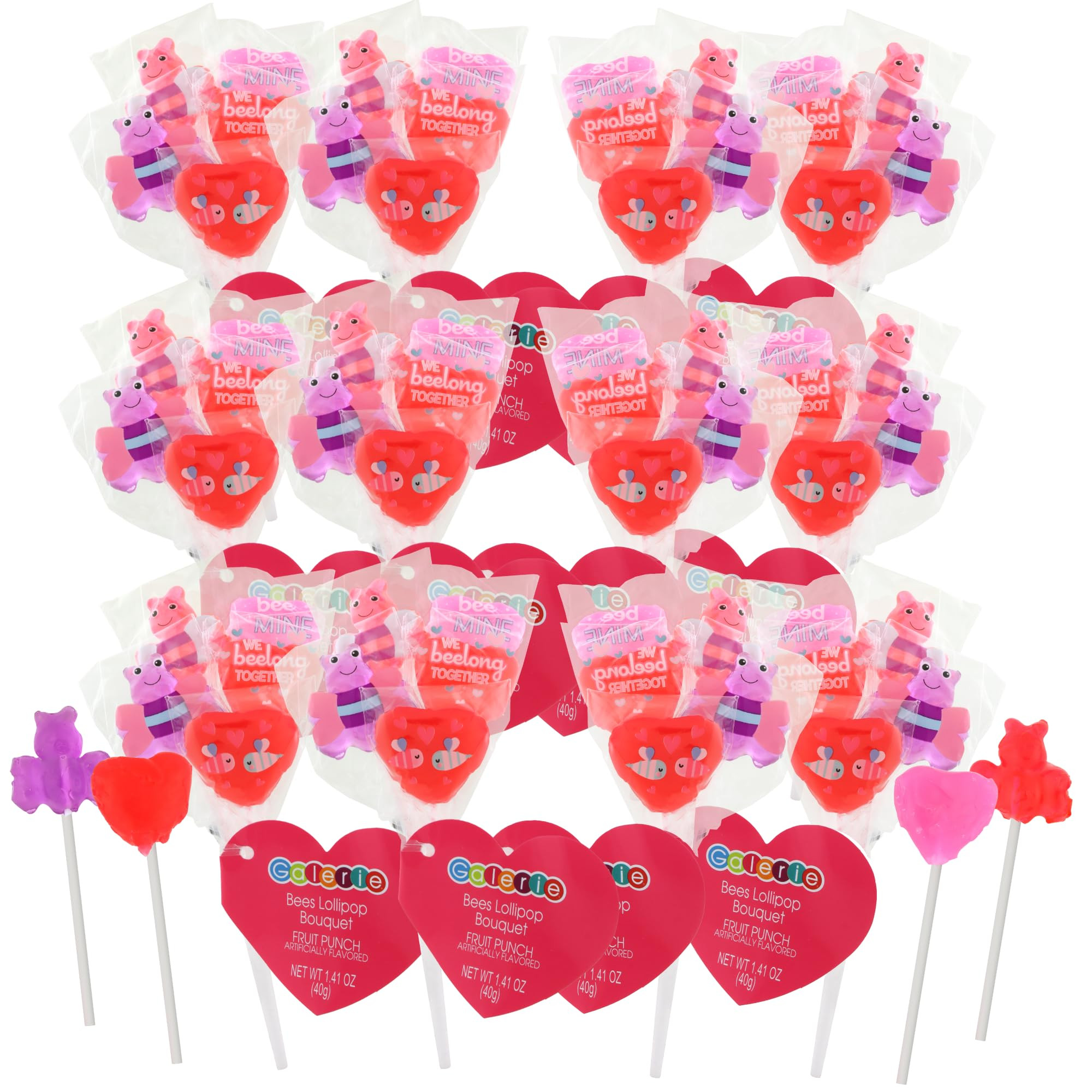 2024 Valentines Heart Lollipop Bouquets, Individually Wrapped Suckers, Classroom Handouts and Vda... | Amazon (US)