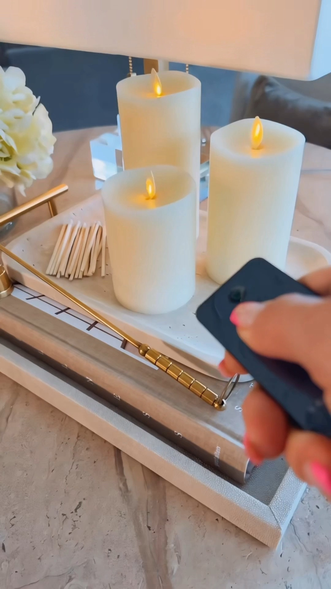 The Flameless candles are gorgeous and wireless. I love that I can add them to any space that I want to elevate ✨🕯️ Modern neutral home decor Interior design Flameless wireless candles Flameless candles 

Summerthompsonstyles

#LTKHome #LTKSaleAlert