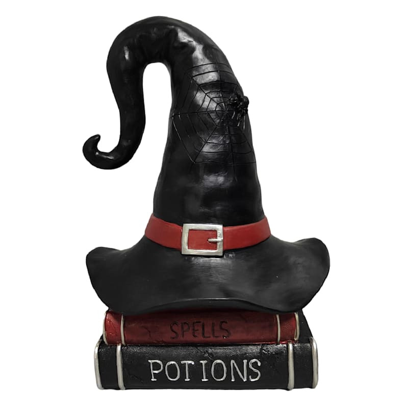 Spellbound Witch Hat Book Stack Halloween Decor, 16.5" | At Home