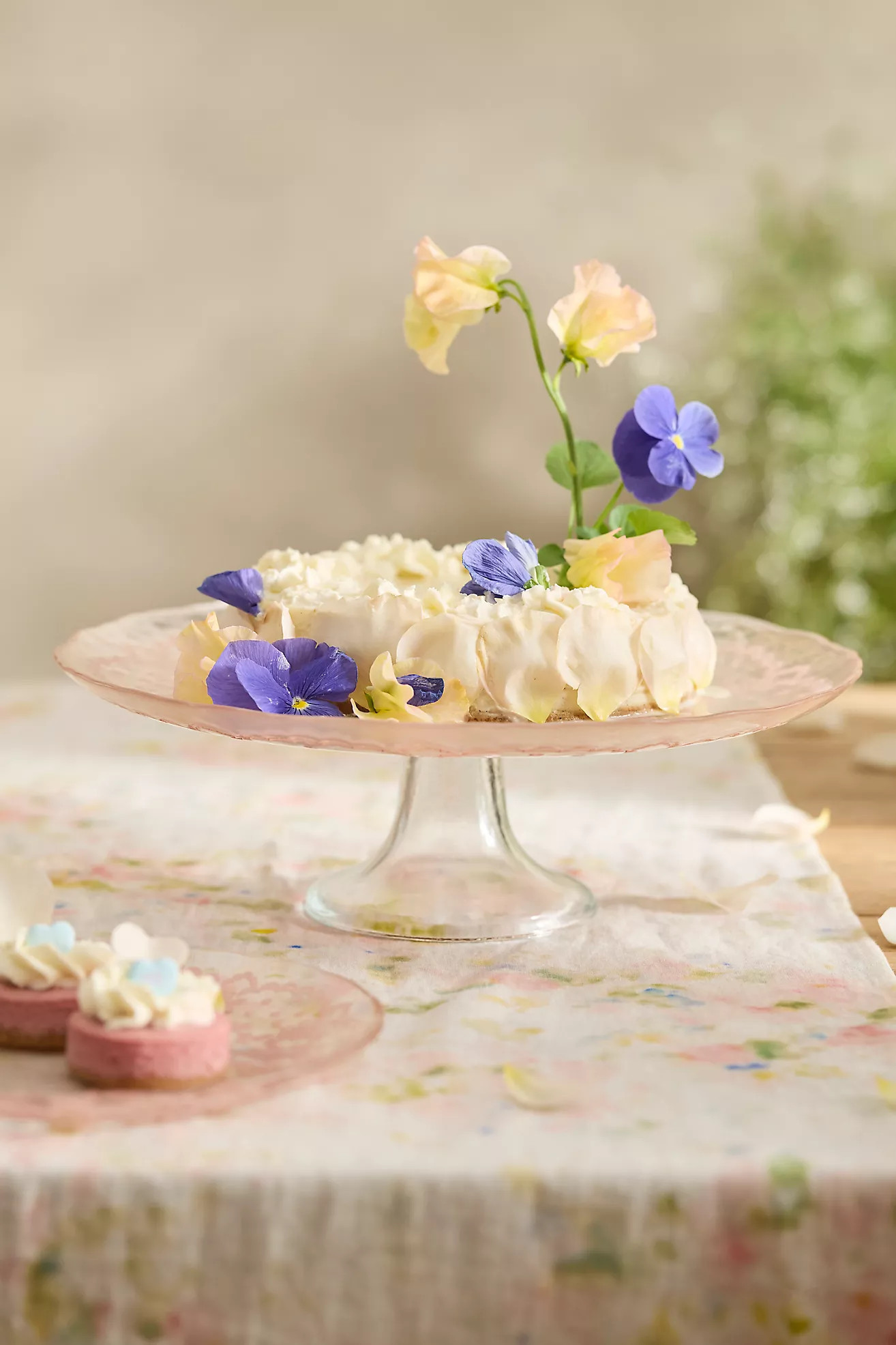 Floral Lace Glass Cake Stand | Terrain