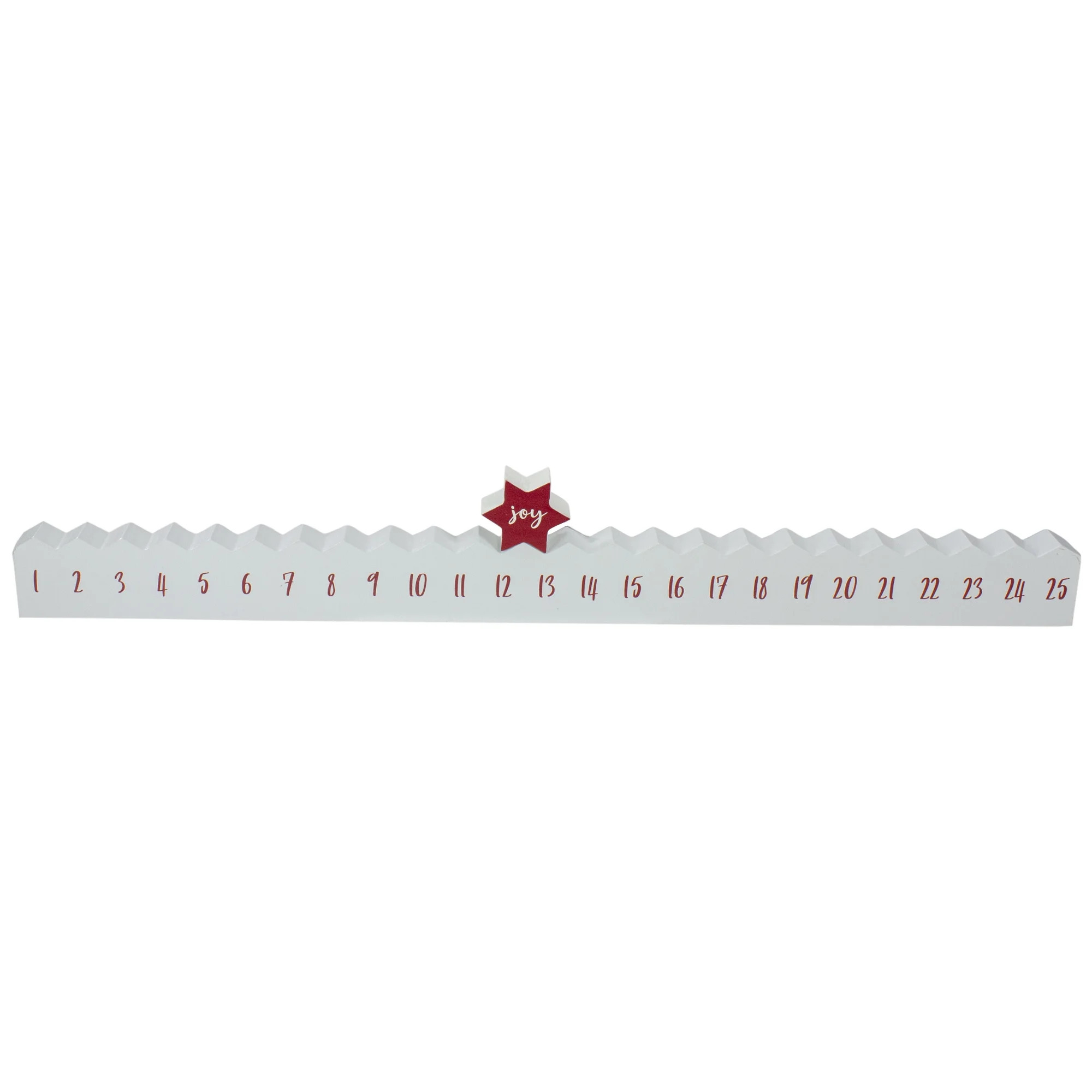24" Red and White "Joy" Christmas Countdown Decoration - Walmart.com | Walmart (US)