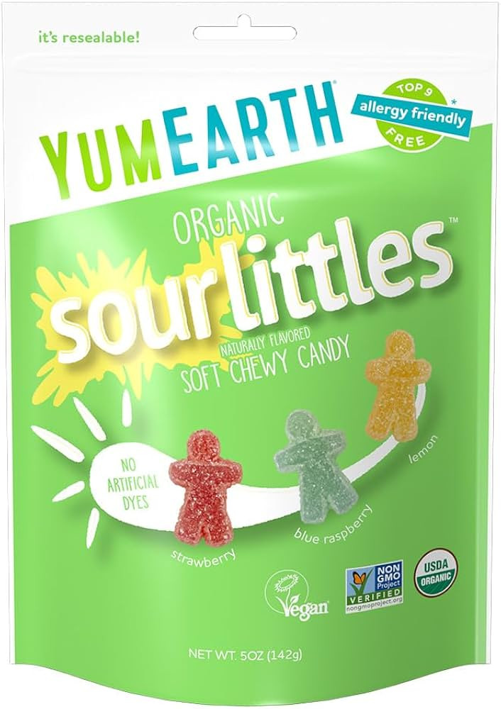 YumEarth Organic Sour Littles Chewy Candy - Allergy Friendly (Top 9 Free), No Artificial Dyes or ... | Amazon (US)