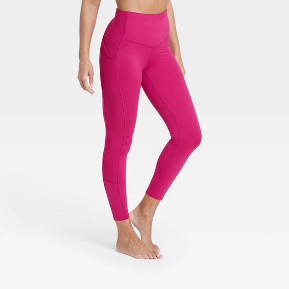 Women's Contour Flex High-Waisted Ribbed 7/8 Leggings 24.5" - All in Motion™ | Target