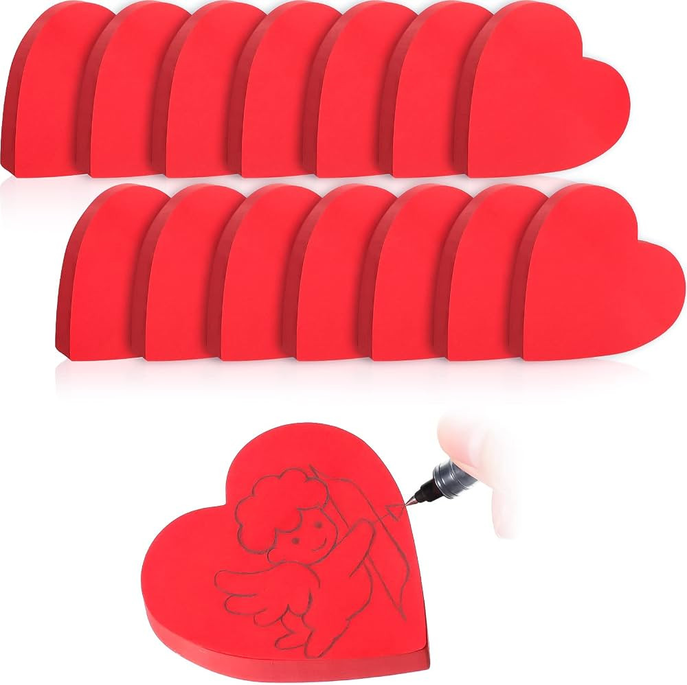 Geelin 1200 Pcs Heart Shaped Sticky Notes 3 x 3 Inch Red Heart Post Notes Funny Self Stick Cute N... | Amazon (US)