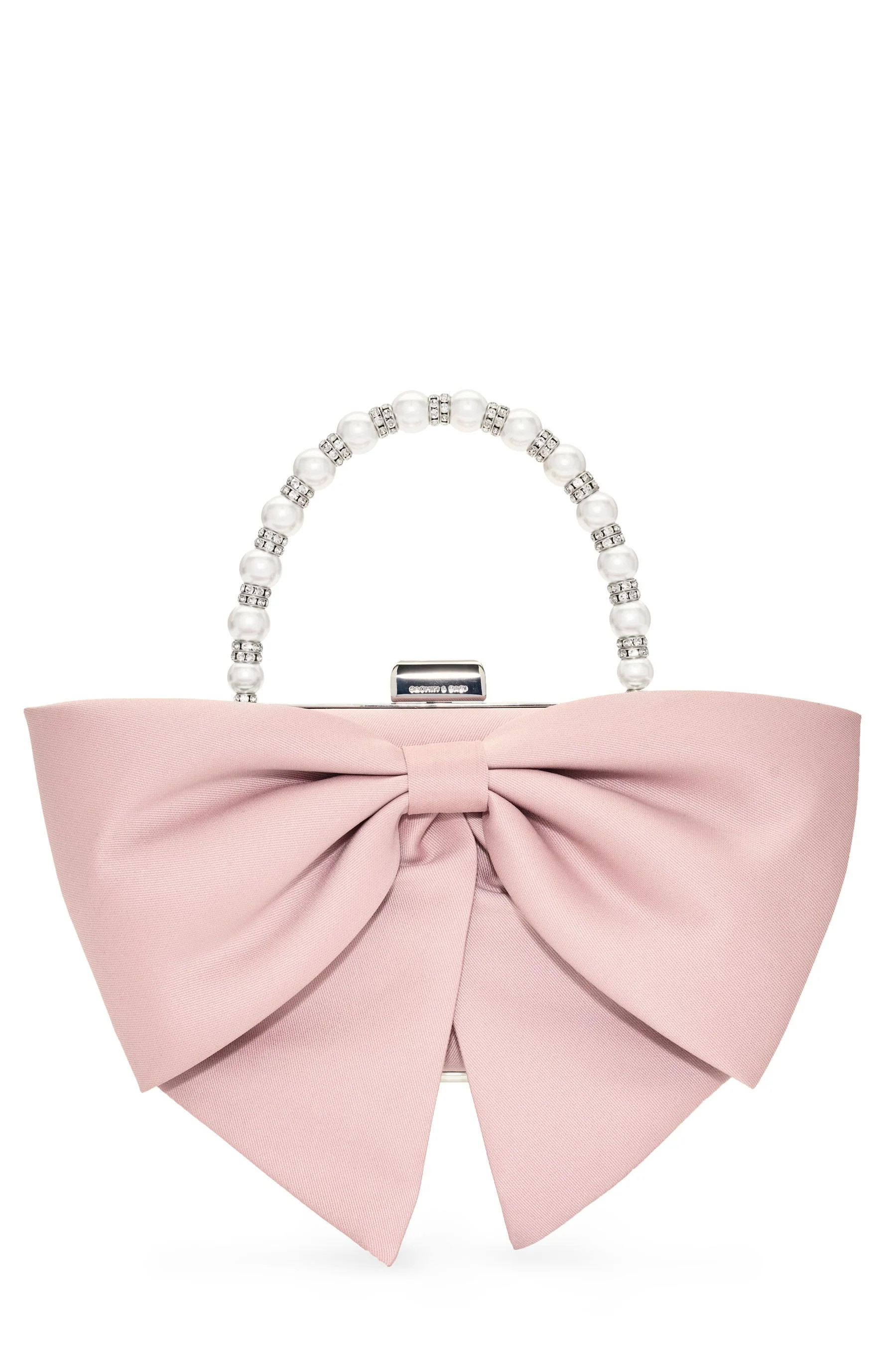 BUBBLY PINK MIKADO EVENING CLUTCH BAG | Sachin and Babi