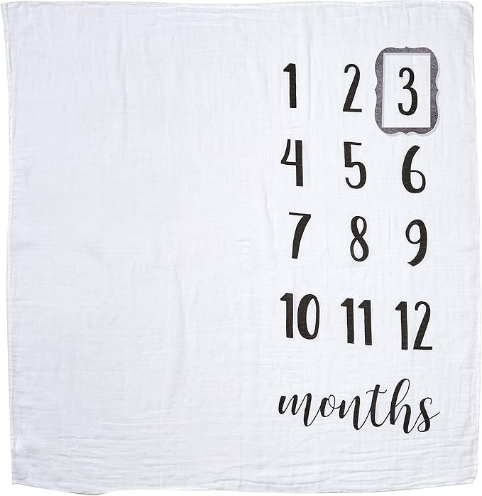 Mud Pie Monthly Milestone Blanket Photo Prop Set | Amazon (US)