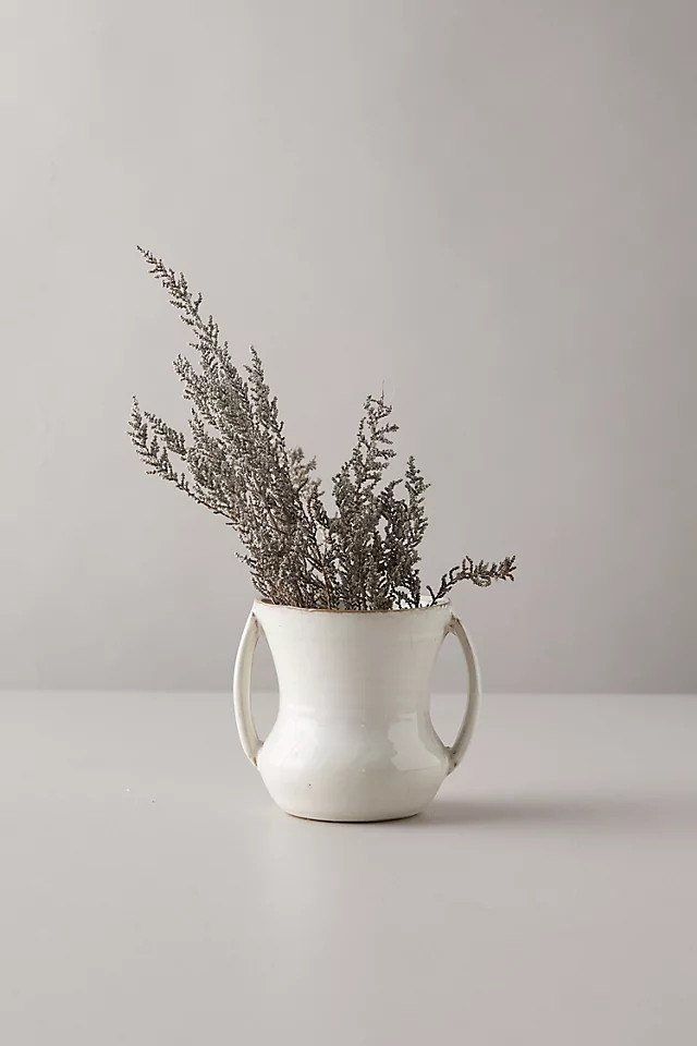 Vanilla Glossed Ceramic Vase | Anthropologie (US)