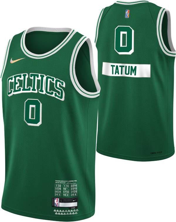 Nike Youth 2021-22 City Edition Boston Celtics Jayson Tatum #0 Green Swingman Jersey | DICK'S Spo... | Dick's Sporting Goods