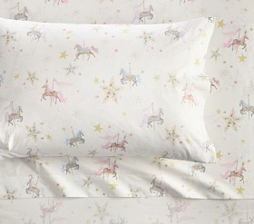 Tutu du Monde Carousel Horse Organic Sheet Set | Pottery Barn Kids