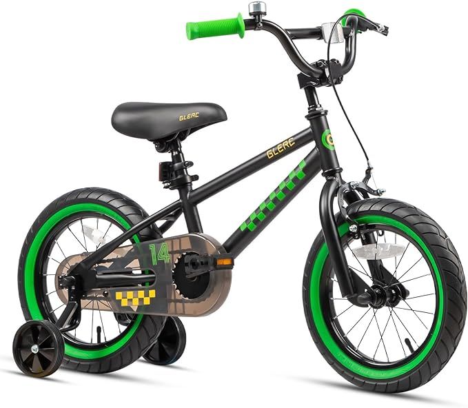 Glerc NuNu 12-18 Inch BMX Style Kids Bike for 1-8 Years Old with Training Wheels & Enclosed Chain... | Amazon (US)