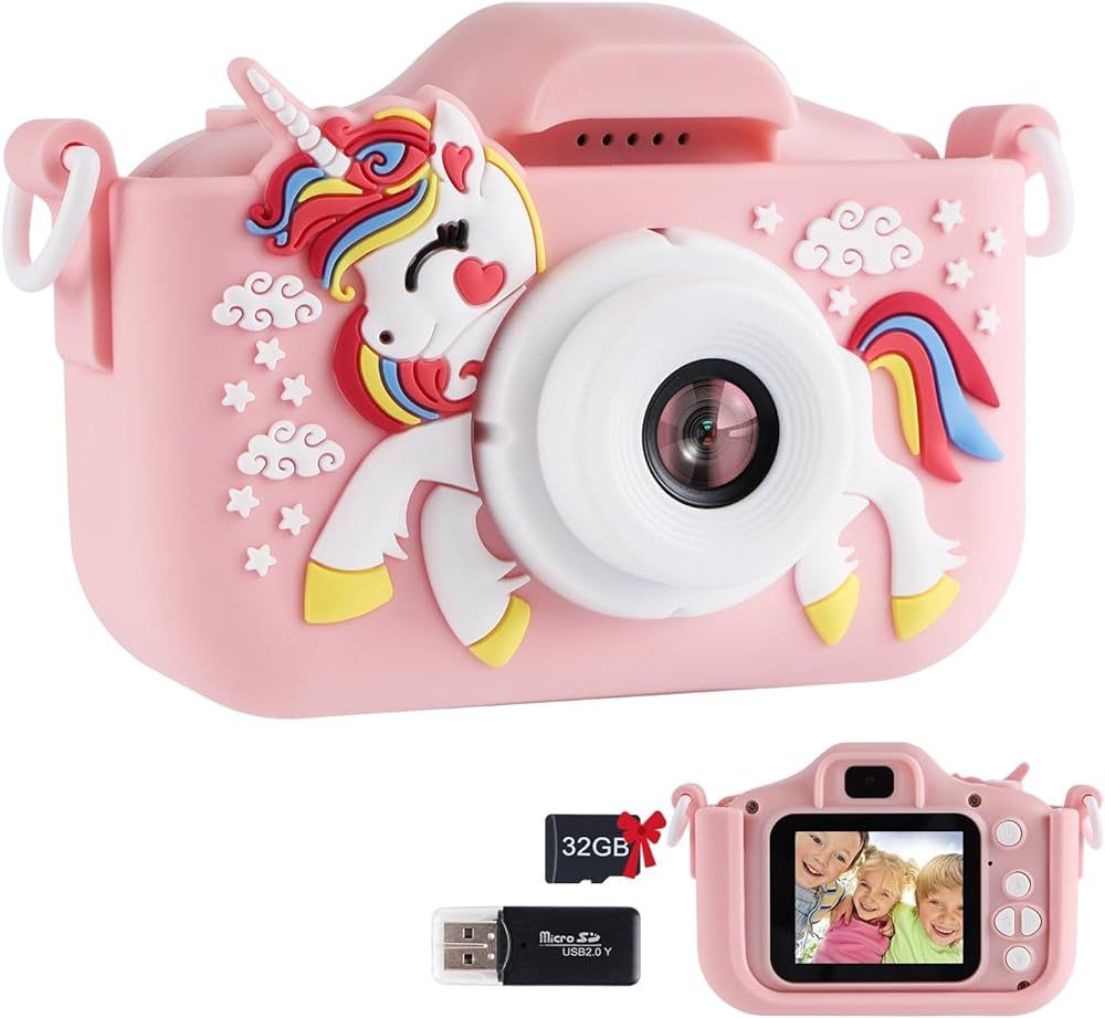 MOZSOY Upgrade Kids Selfie Camera, Perfect Christmas Birthday Gift for Girls, HD Digital Camcorder f | Amazon (US)